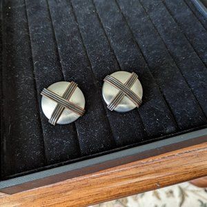 Vintage Costume Silver-Tone Clip-on Earrings